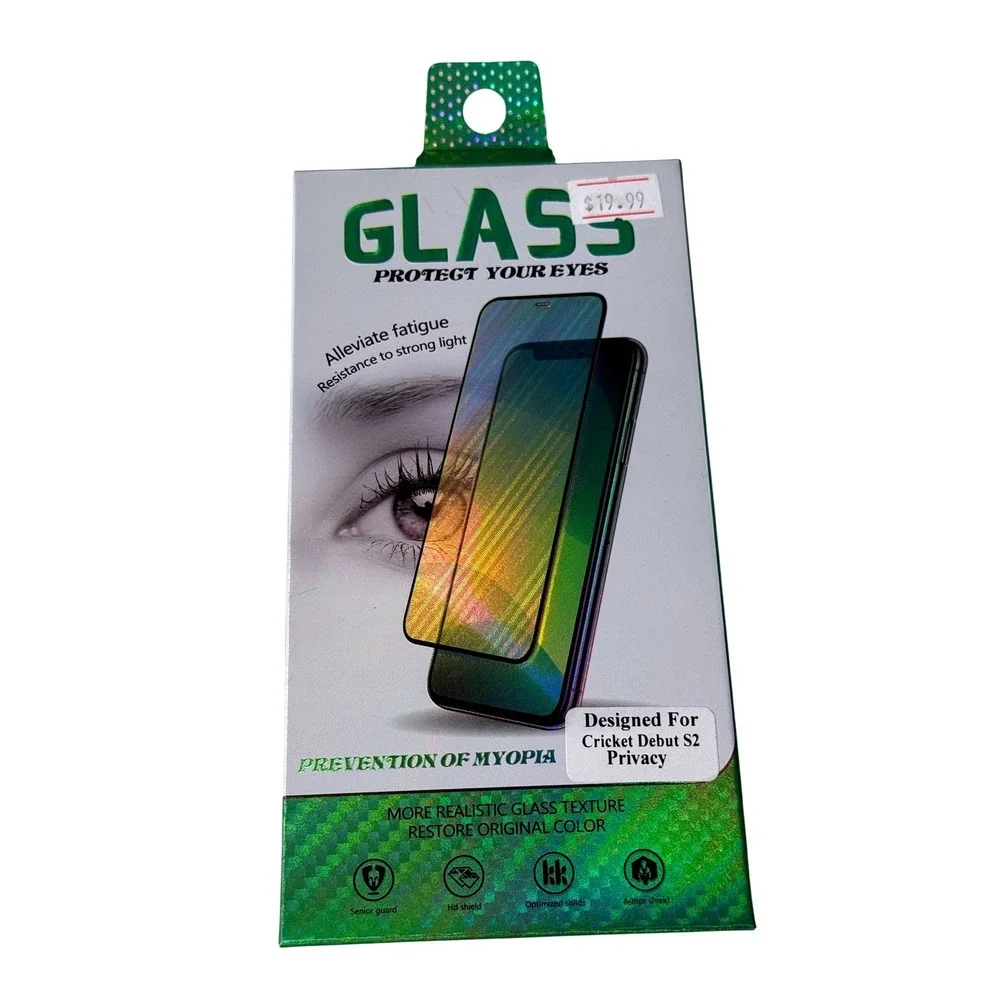 Glass Privacy Screen Protector for Cricket Debut S2 Tempered Glass Shield‎ NEW